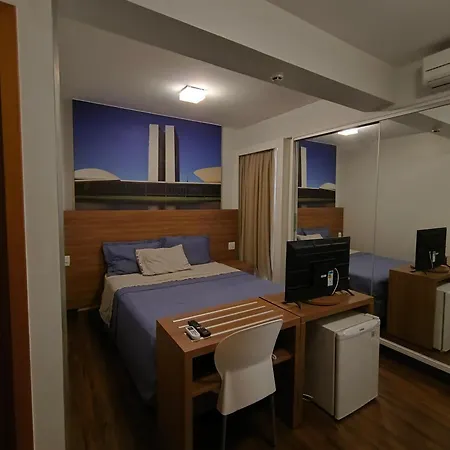 S4 Hotel Aguas Claras Brasilia Flat Particular Fora Do Pool Sem Cafe Com Garagem Exterior foto